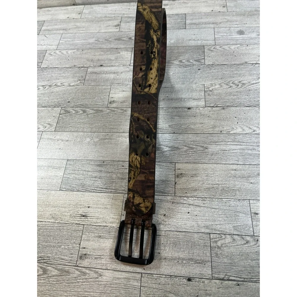 Camo Brown Genuine Leather 1402‎ Two Prong Work Belt - Men's XXL Size 52